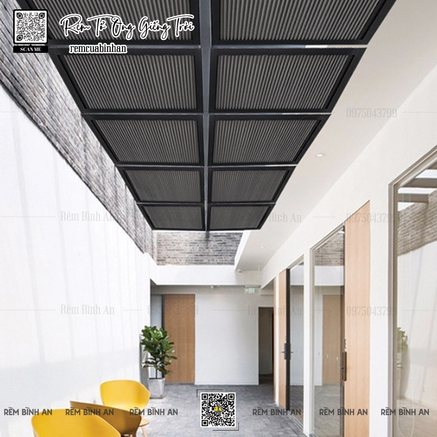 Rèm Giếng Trời Kéo Tay, Màn Tổ Ong Cách Nhiệt, Hệ Xếp Luxury 30