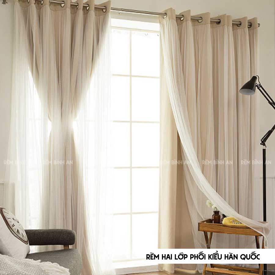 Rèm Hai Lớp Phong Cách Hàn Quốc