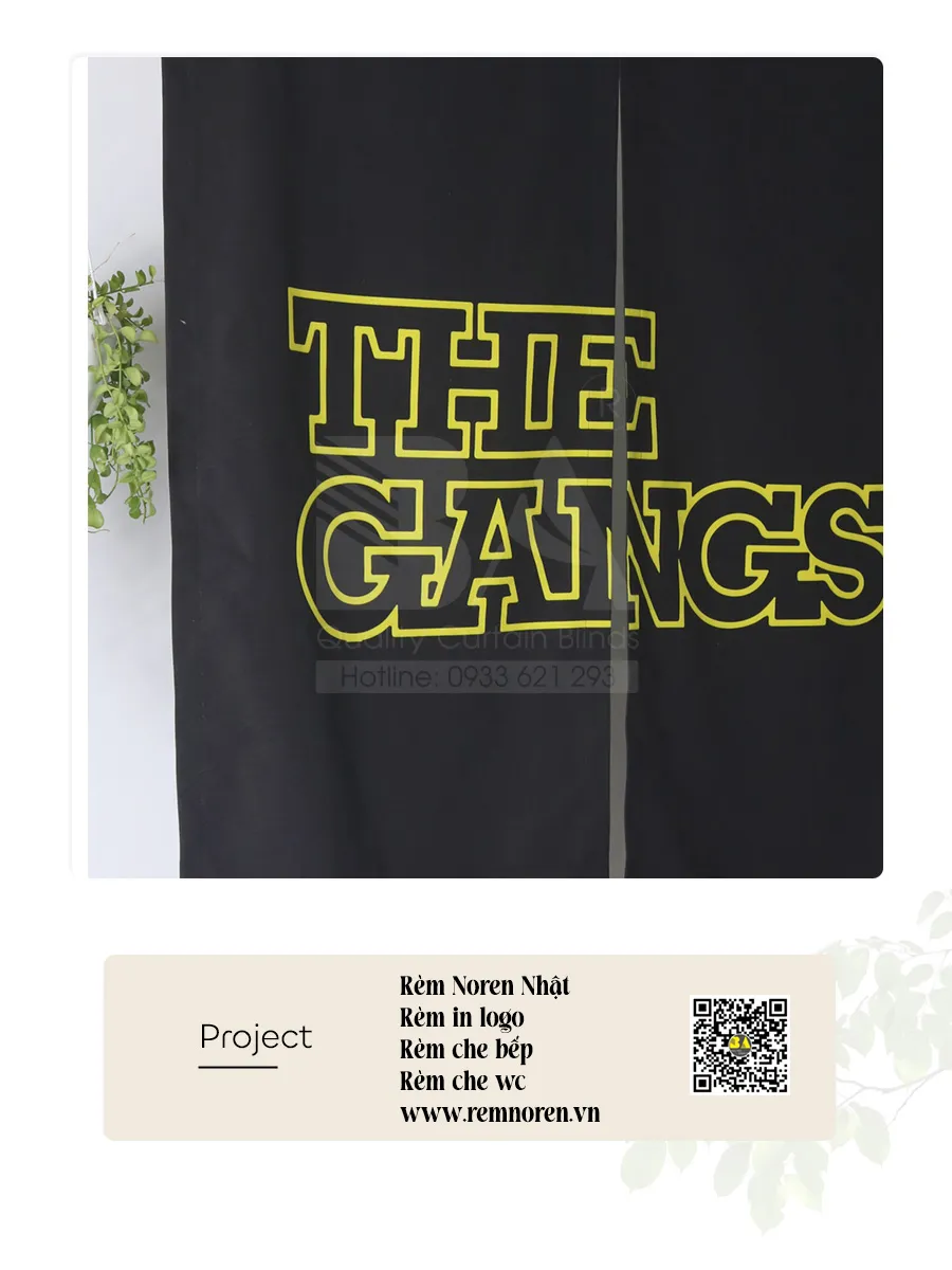 Rèm In Logo Nhà Hàng The Gangs, Rèm Quán Nhậu | Rèm Bình An-1