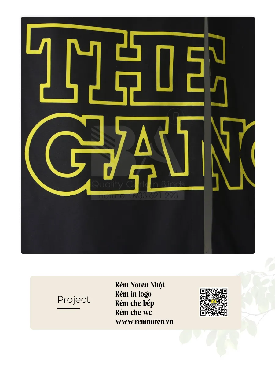 Rèm In Logo Nhà Hàng The Gangs, Rèm Quán Nhậu | Rèm Bình An-2