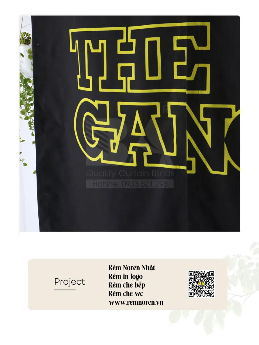 Rèm Noren In Logo Nhà Hàng The Gangs – Rèm Quán Nhậu
