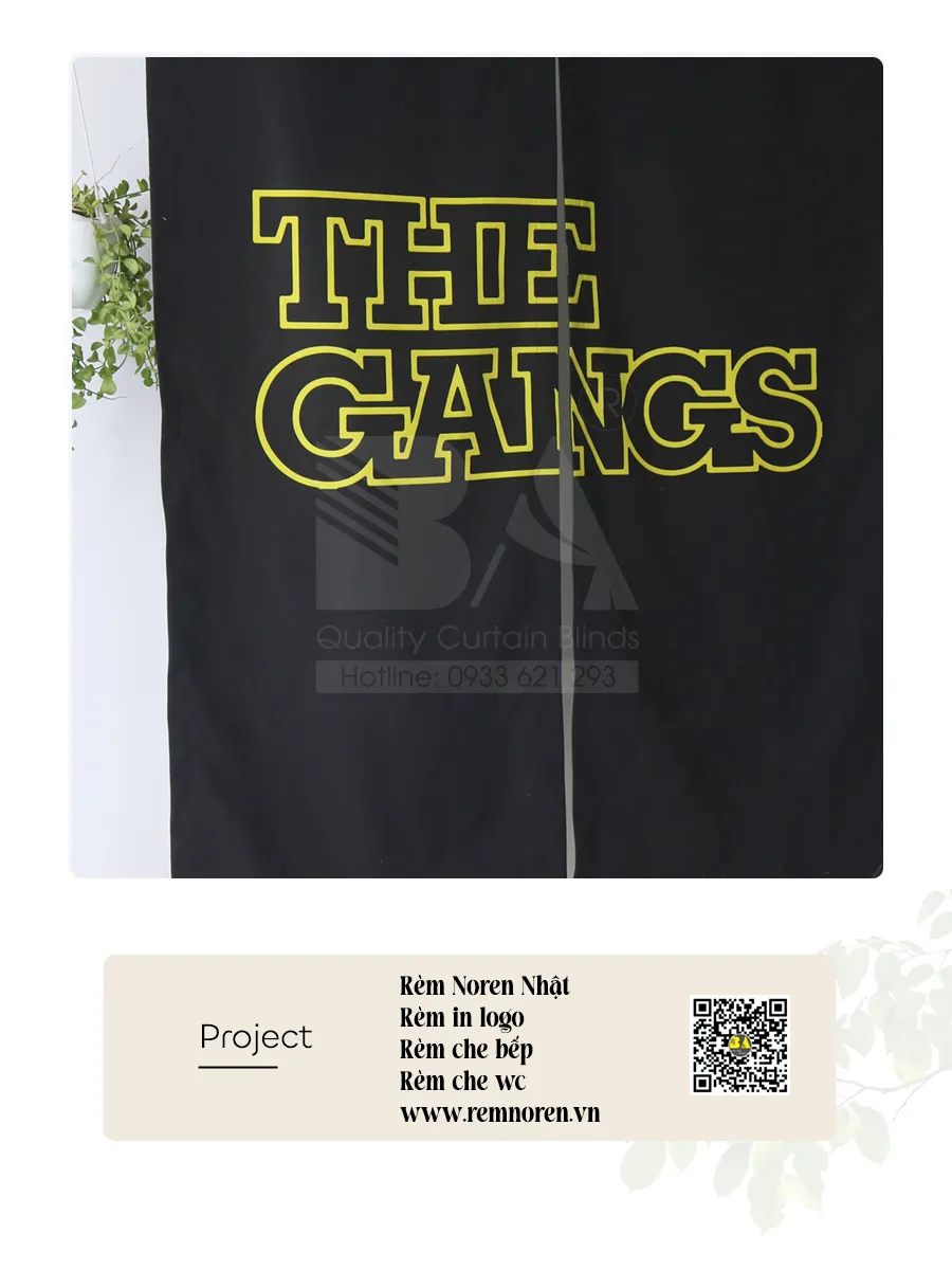 Rèm In Logo Nhà Hàng The Gangs, Rèm Quán Nhậu | Rèm Bình An-4