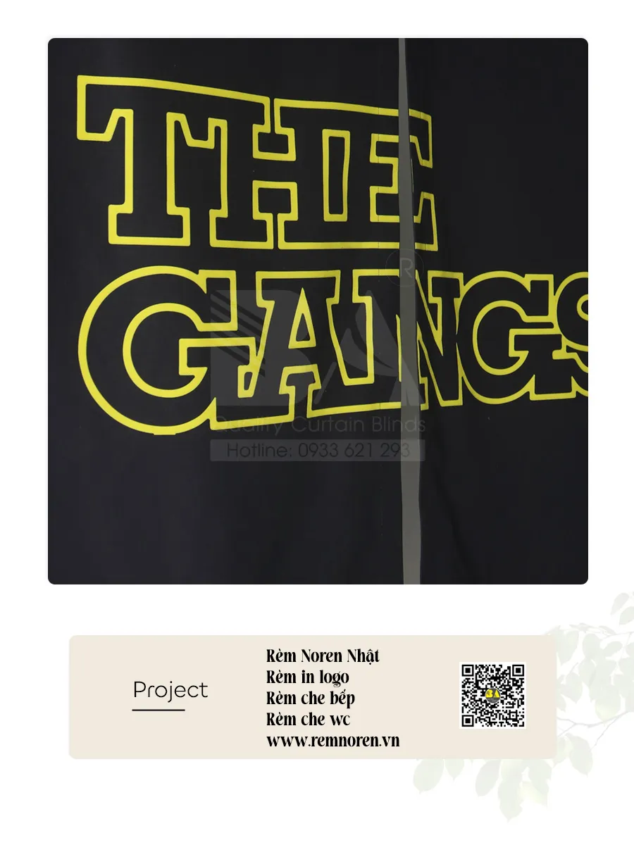 Rèm In Logo Nhà Hàng The Gangs, Rèm Quán Nhậu | Rèm Bình An-5