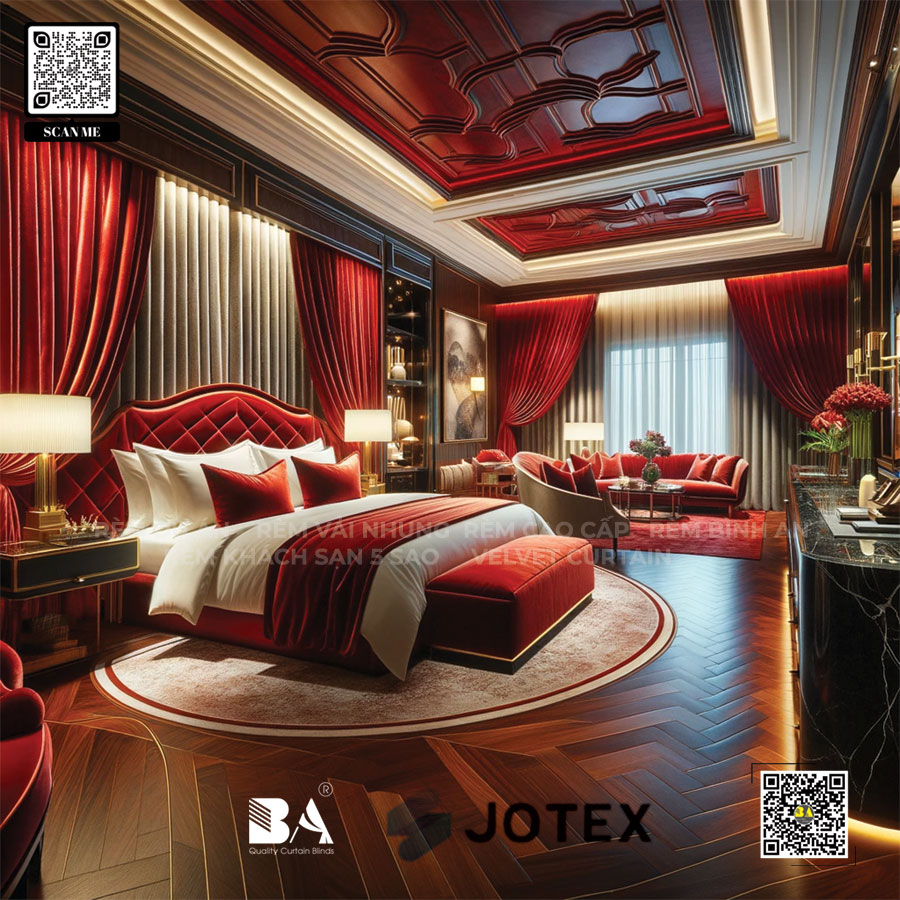 Rèm JOTEX Velvet - Sang Trọng cho Dự Án Khách Sạn