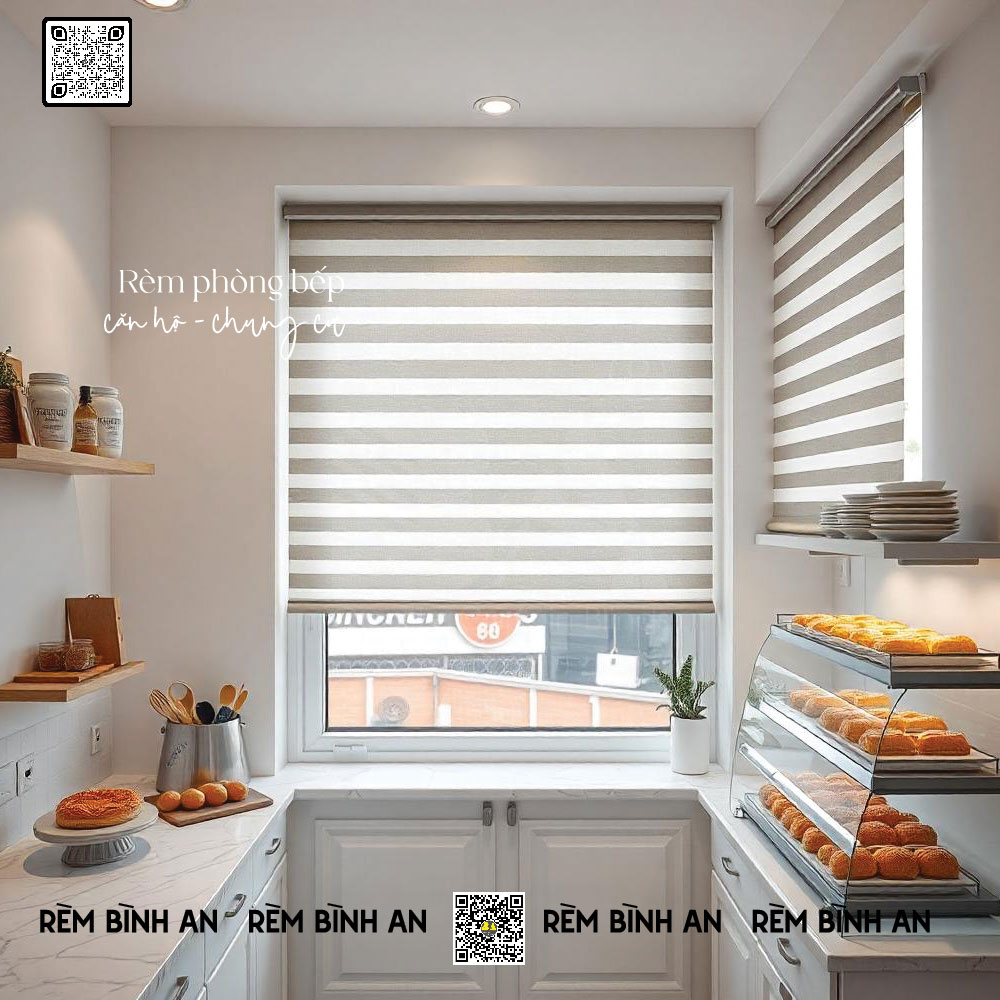 Rèm Lá Dọc Bếp – Cản Nắng, Chống Bám Bụi, Dễ Vệ Sinh