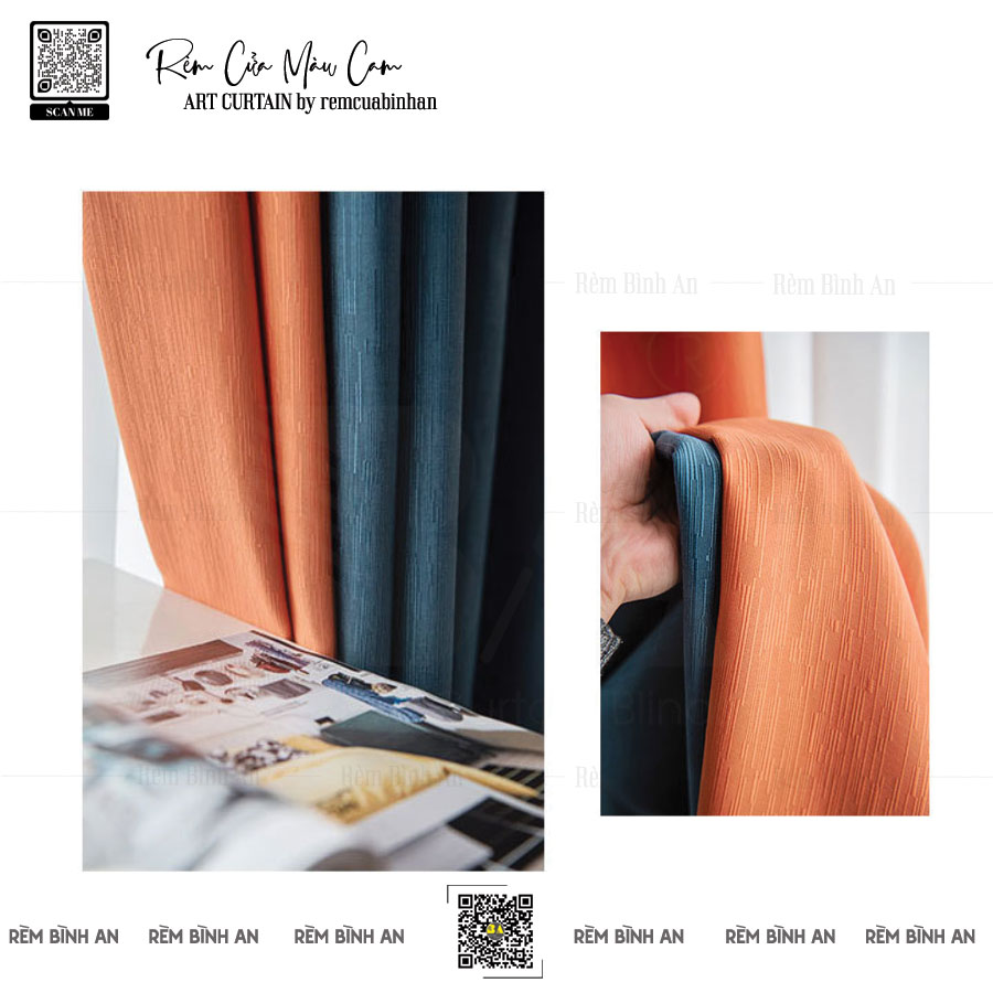Rèm Màu Cam - Đẹp và Cá Tính Cho Mọi Không Gian