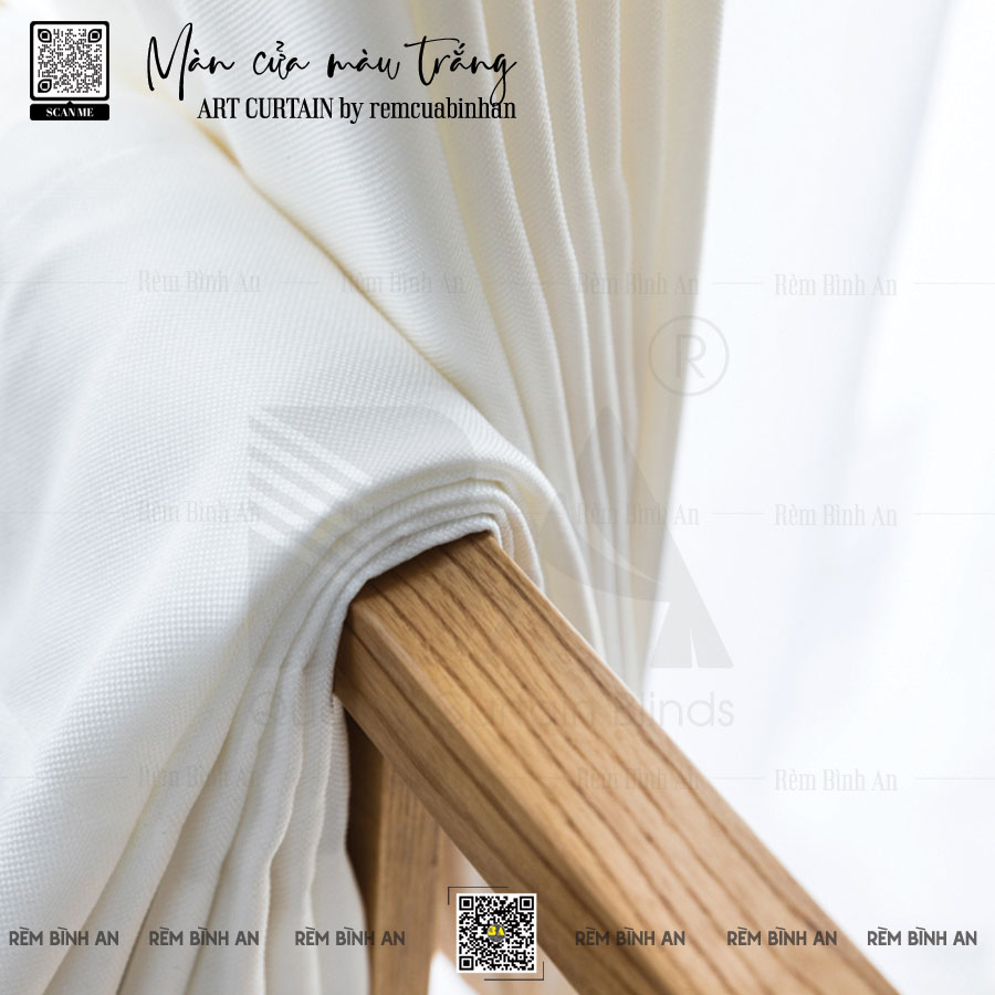 Rèm Màu Trắng - Đẹp Cho Phòng Khách, Phòng Ngủ