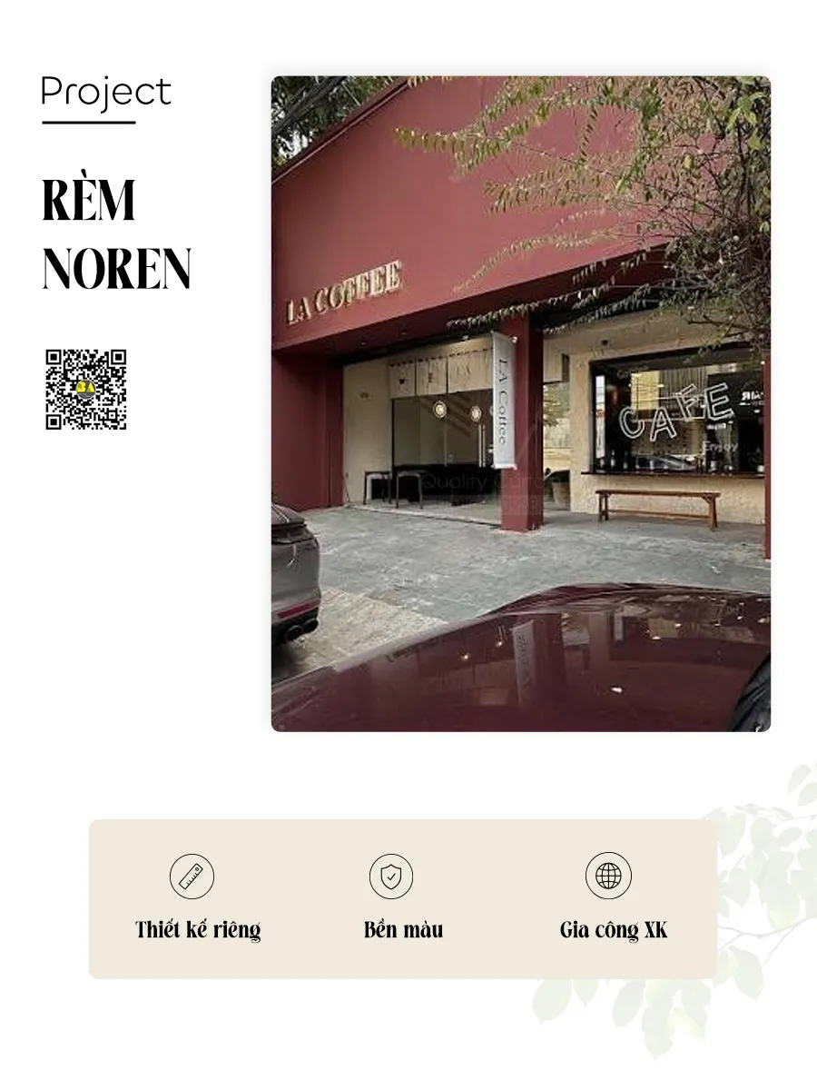 Rèm Noren Quán Cà Phê In Logo – Rèm Decor Check-in LA Coffee