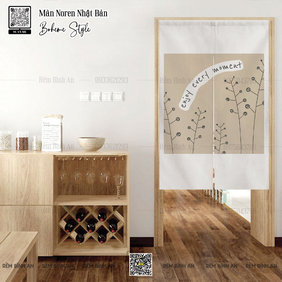 Rèm Noren Boheme - Che Lối Ra Vào Và Ngăn Phòng Đẹp