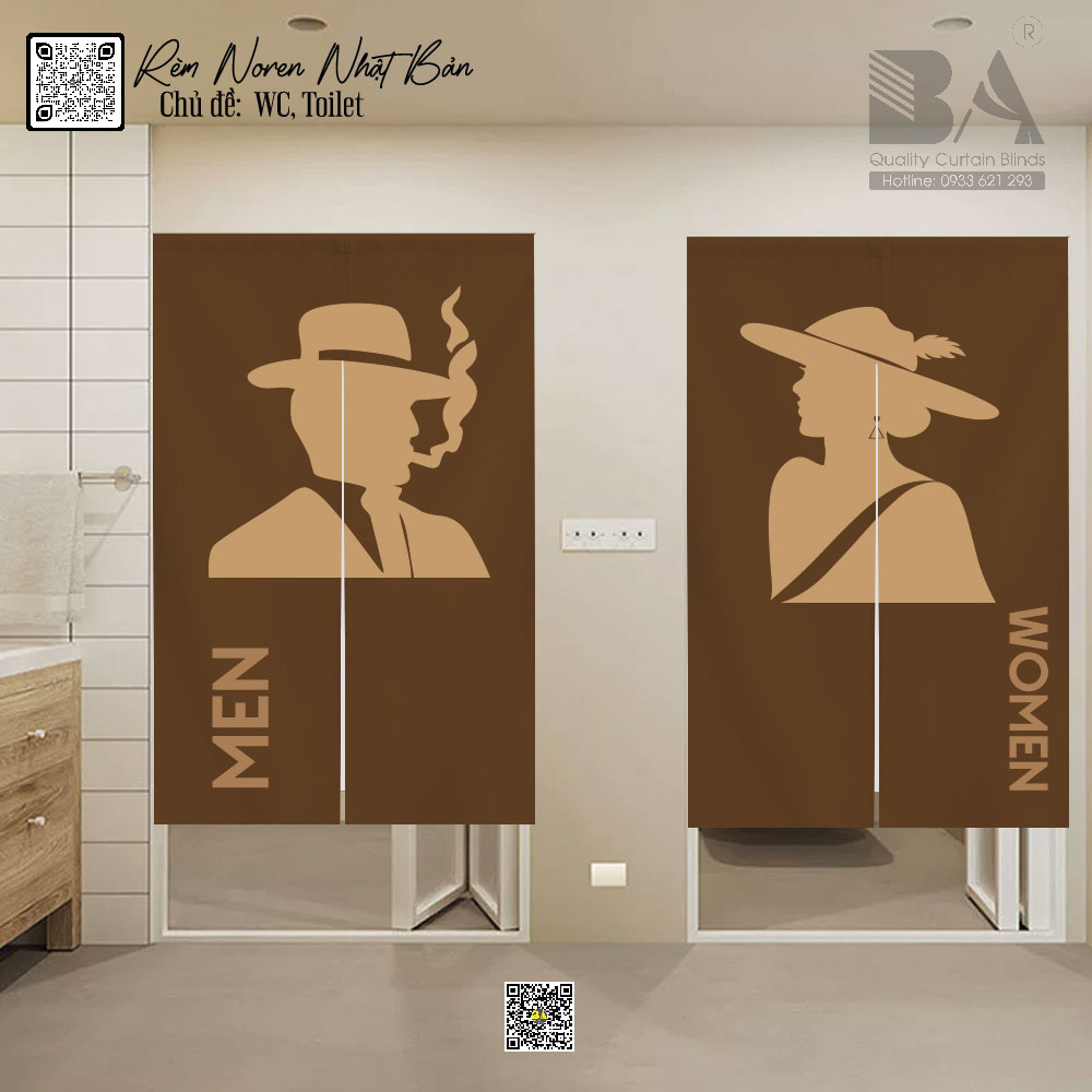 Rèm Noren che toilet WC 2025