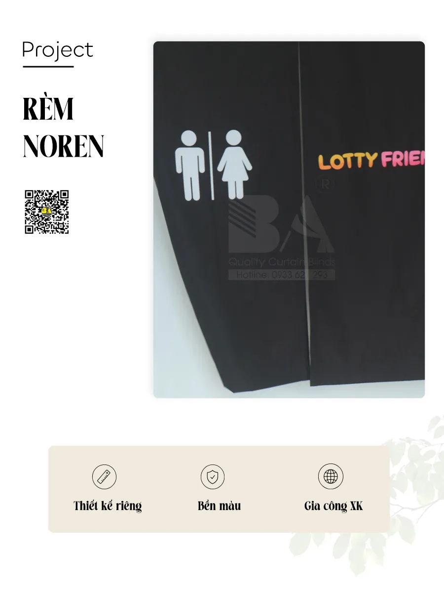 Rèm Noren Che WC Thủy Cung Lotte World – Rèm Toilet Nam Nữ Thiết Kế Riêng