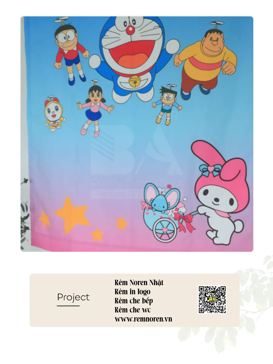 Rèm Noren Doraemon Cho Bé – Màn Cửa Trẻ Em | Rèm Bình An-3