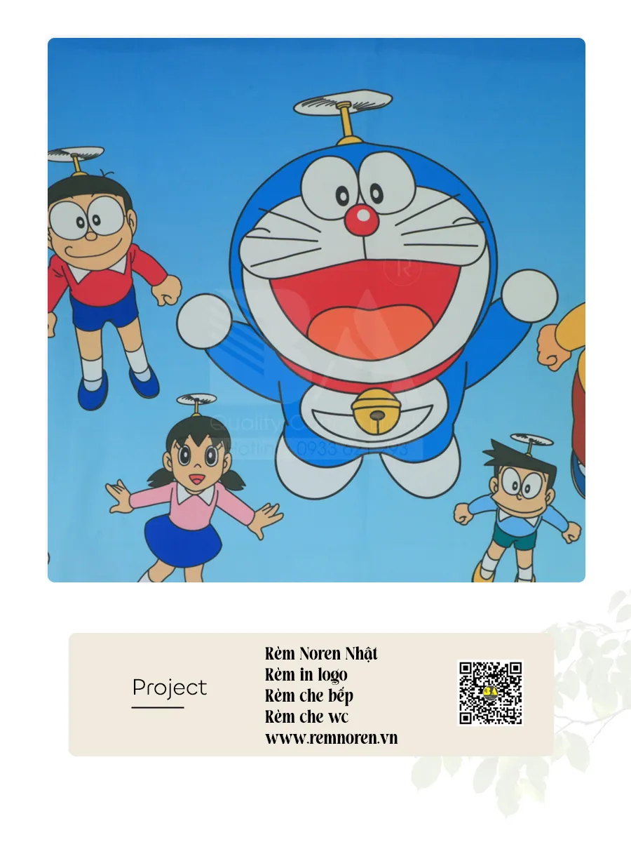 Rèm Noren Doraemon Cho Bé – Màn Cửa Trẻ Em In Hoạt Hình Dễ Thương