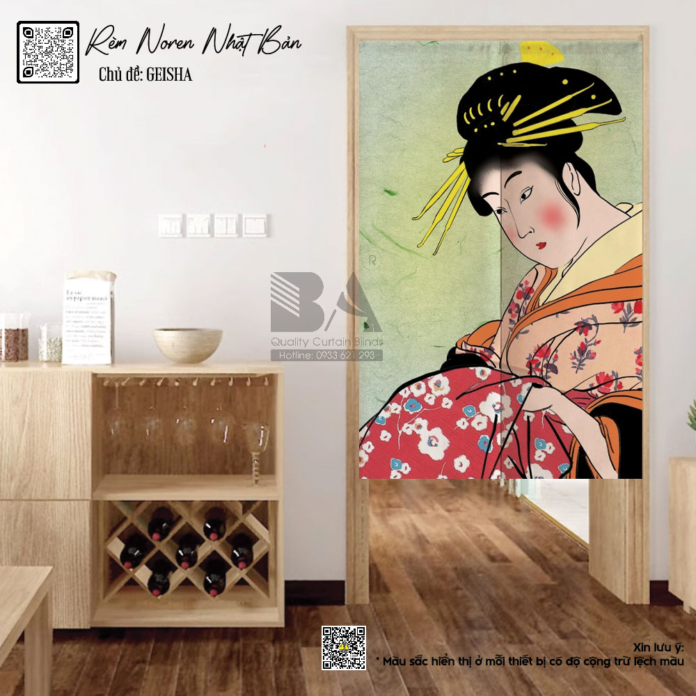 Rèm Noren Geisha Nhật Bản – Mẫu Mới 2025