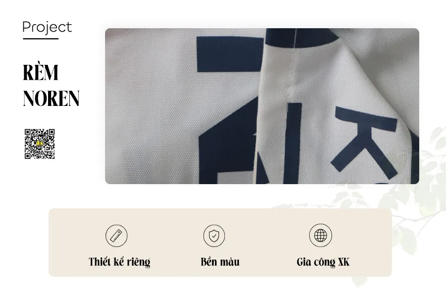 Rèm Noren In Logo Nhà Hàng Hàn Quốc Theo Yêu Cầu | RÈM BÌNH AN-4