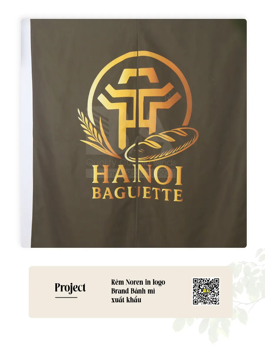 Rèm Noren In Logo Bánh Mì Hà Nội Boutique | Rèm Bình An-3