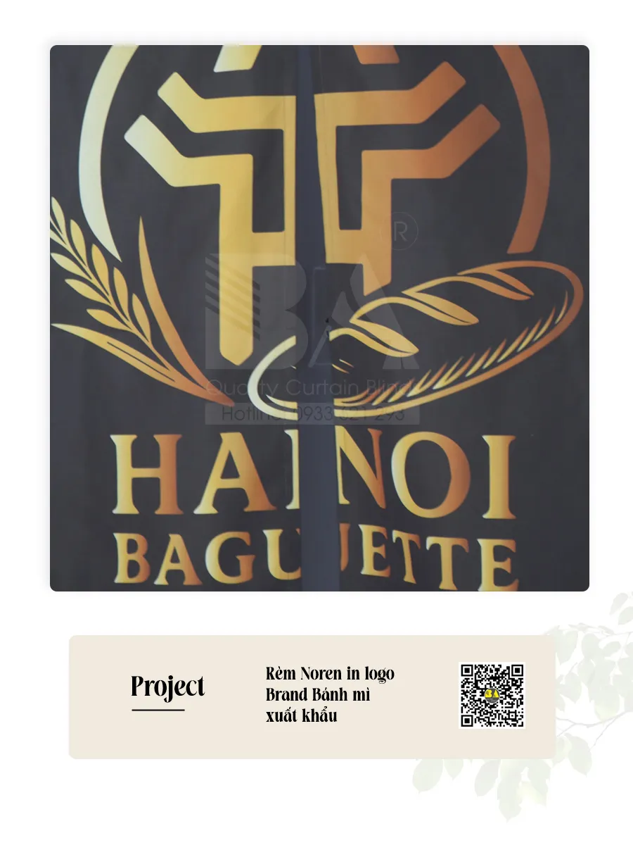 Rèm Noren In Logo Bánh Mì Hà Nội Boutique | Rèm Bình An-5