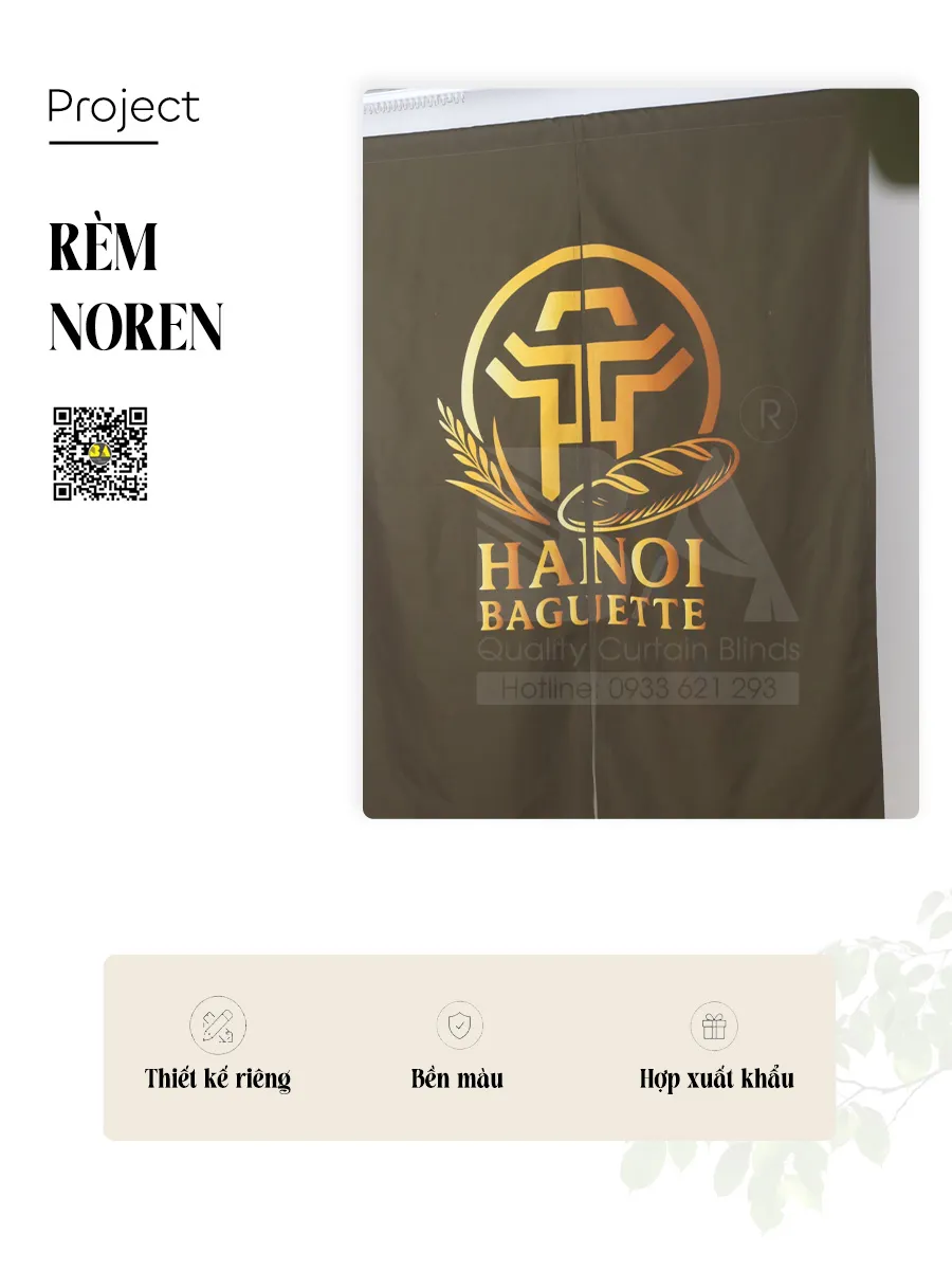 Rèm Noren In Logo Bánh Mì Hà Nội Boutique