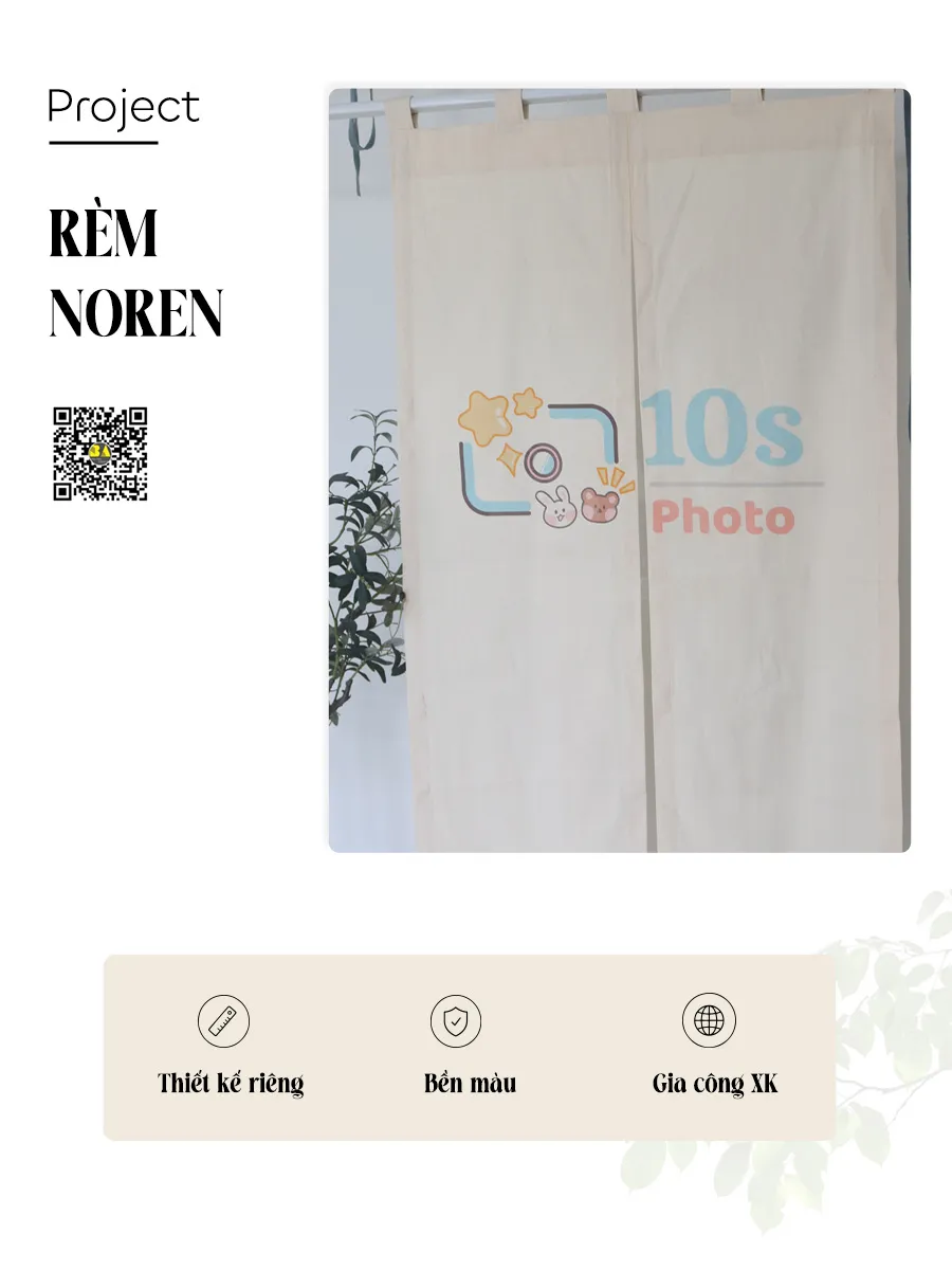 Rèm Noren In Logo Photobooth – Rèm Che Khoang Chụp Ảnh Theo Thương Hiệu