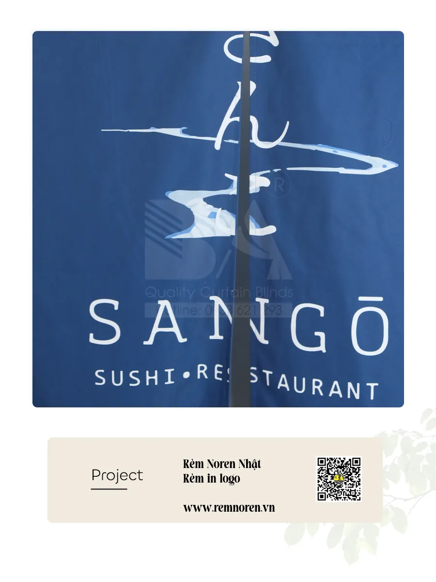 Rèm Noren In Logo Nhà Hàng Nhật SANGO | Rèm Bình An-3