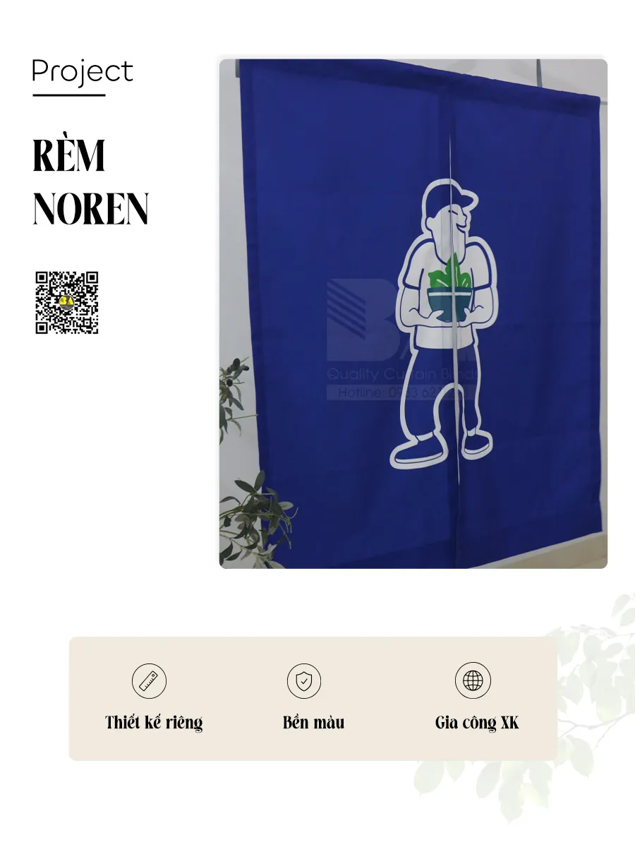 Rèm Noren In Logo OH! Banh Mi Australia – Rèm Cửa Thương Hiệu Theo Yêu Cầu