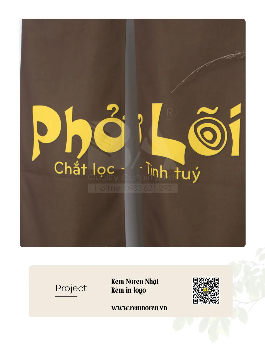 Rèm Noren In Logo Quán Phở, Nhà Hàng | RÈM BÌNH AN-1