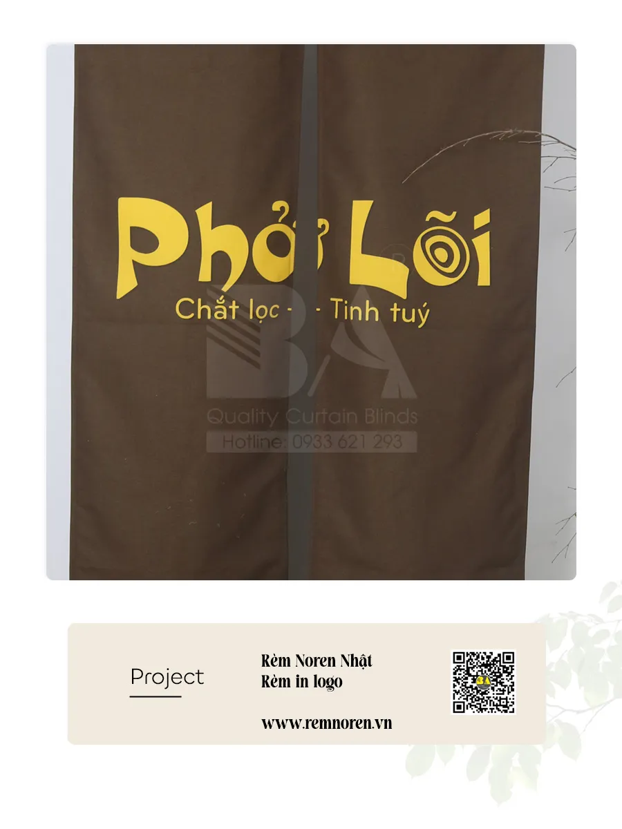 Rèm Noren In Logo Quán Phở, Nhà Hàng | RÈM BÌNH AN-3