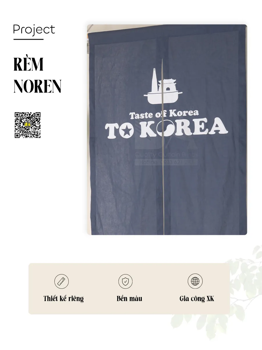 Rèm Noren In Logo Công Ty – Rèm Che Lối Ra Vào Theo Nhận Diện Thương Hiệu