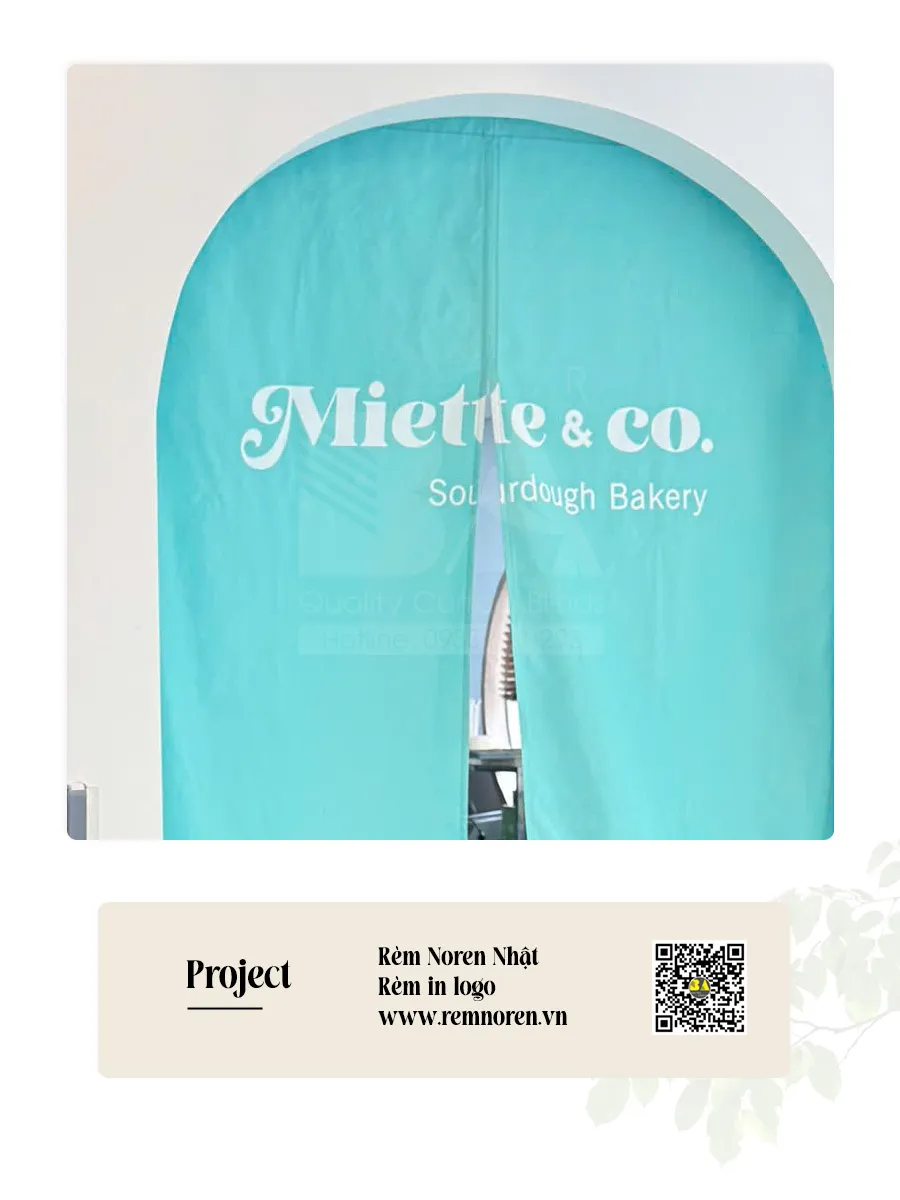 Rèm Noren In Logo Tiệm Bánh Miette & Co.