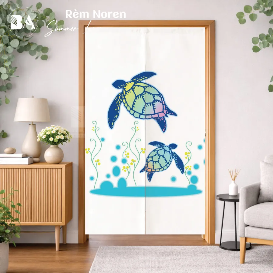 Rèm Noren In Hình Cảnh Biển Mùa Hè 2026 – Trang Trí Mát Mẻ, Nhẹ Nhàng-1