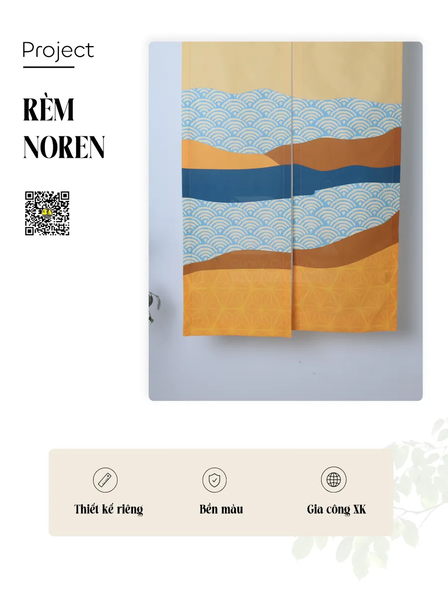 Rèm Noren Sóng Nhật Bản – Rèm Cửa Kiểu Nhật