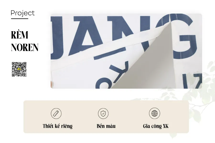 Rèm Noren In Logo Nhà Hàng Hàn Quốc Theo Yêu Cầu | RÈM BÌNH AN-8