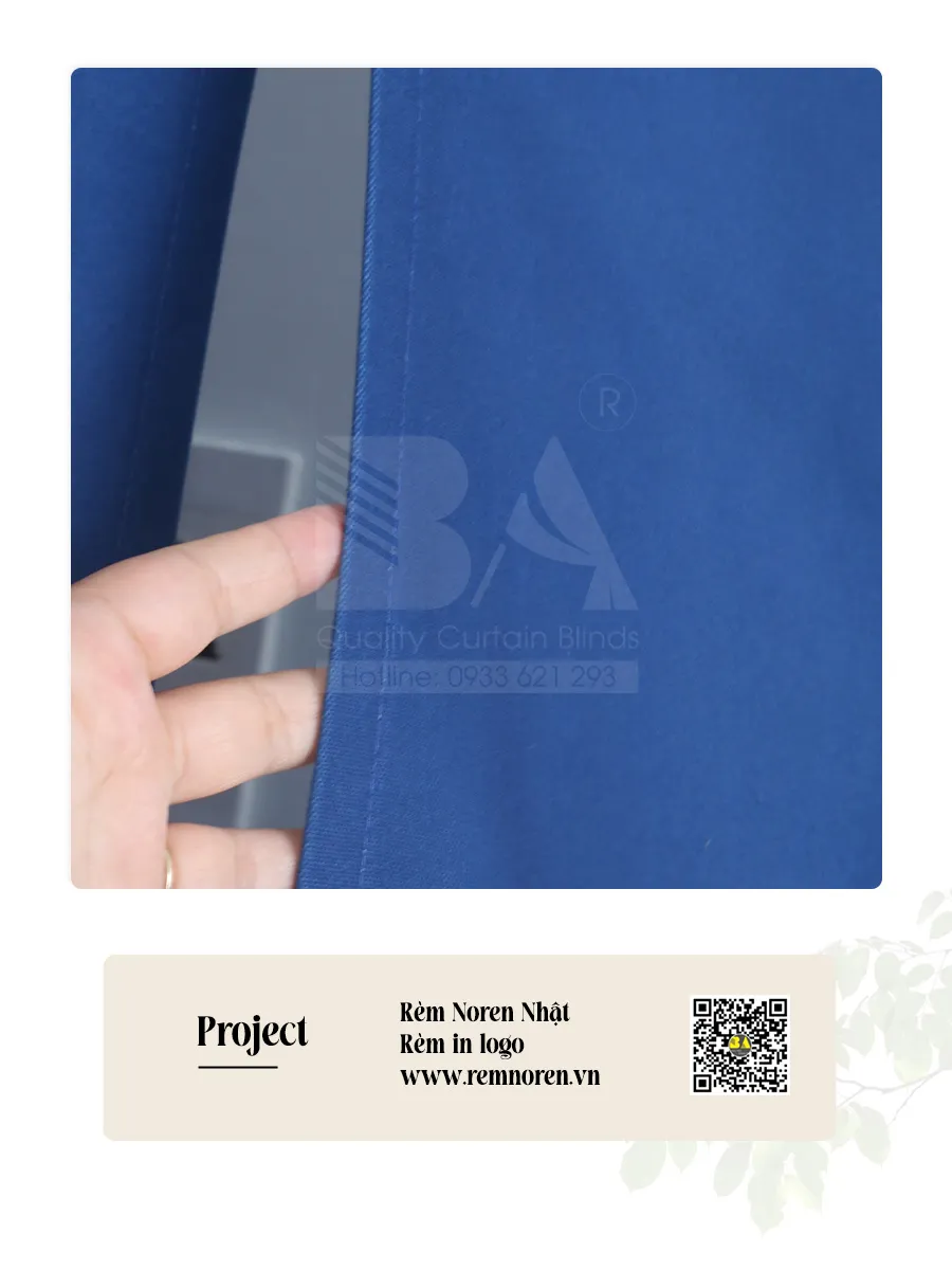 Rèm Noren Toilet Nam Màu Xanh Cobalt | Rèm Bình An-2