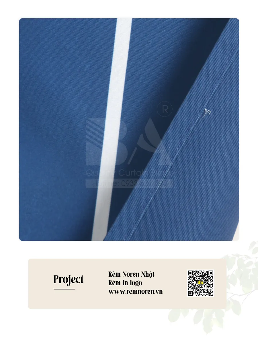 Rèm Noren Toilet Nam Màu Xanh Cobalt | Rèm Bình An-3