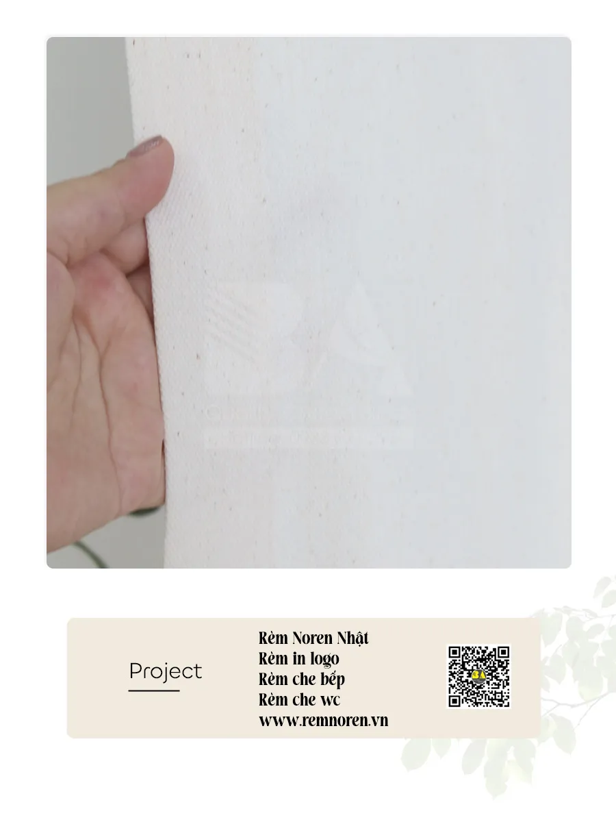 Rèm Noren Vải Canvas Mộc Be – Rèm Ngăn Phòng Kiểu Nhật Tối Giản