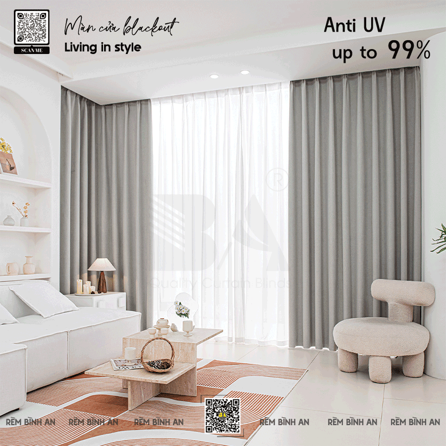 Rèm phòng ngủ cách nhiệt, chống nắng UV lên đến 99%