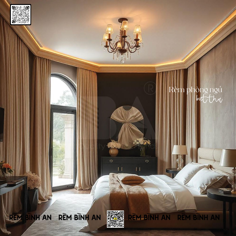 Rèm Phòng Ngủ Chung Cư – Cản Sáng, Cách Nhiệt, Lắp Đẹp Chuẩn