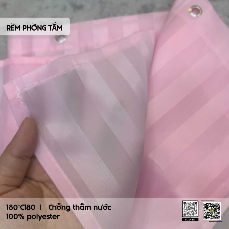 Rèm Phòng Tắm Sọc Hiện Đại RPT01