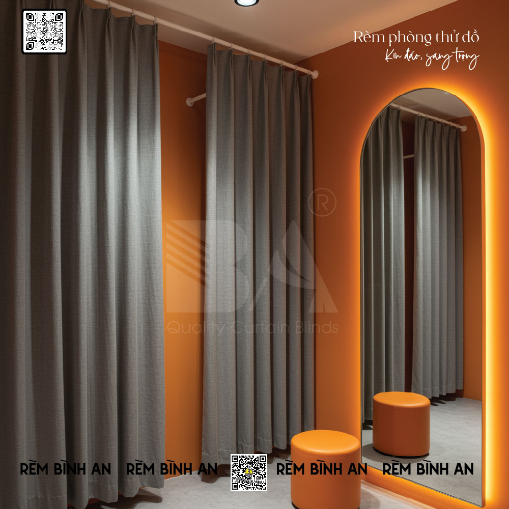 Rèm Phòng Thay Đồ Cao Cấp Kèm Lắp Đặt