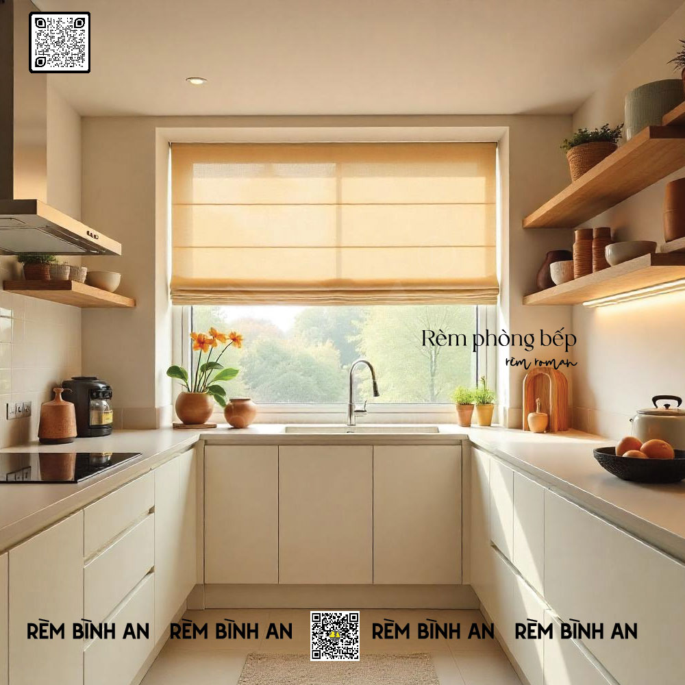 Rèm Roman Bếp – Chống Bám Bụi, Cản Nắng, Sang Trọng