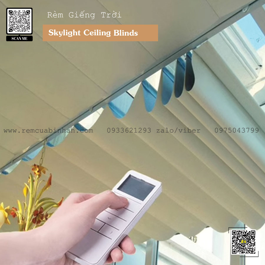 Rèm Roman Xếp Lớp Che Giếng Trời BÌNH AN | Thiết Kế Tinh Tế