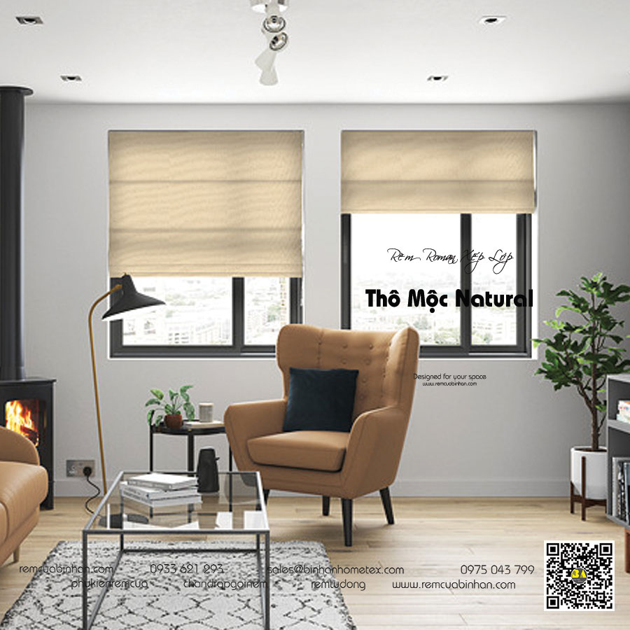 Rèm roman xếp lớp hiện đại | Rèm Cửa Sổ Bình An