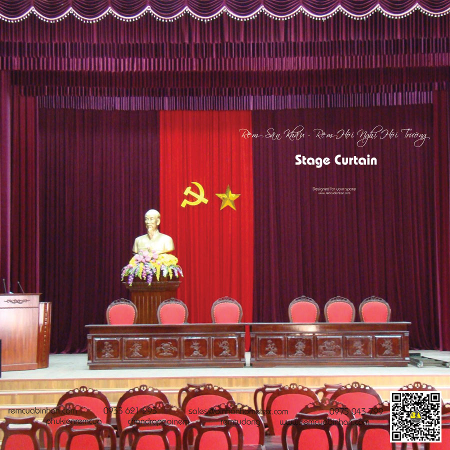 Rèm Sân Khấu Hội Nghị May Màn Cửa Sân Khấu