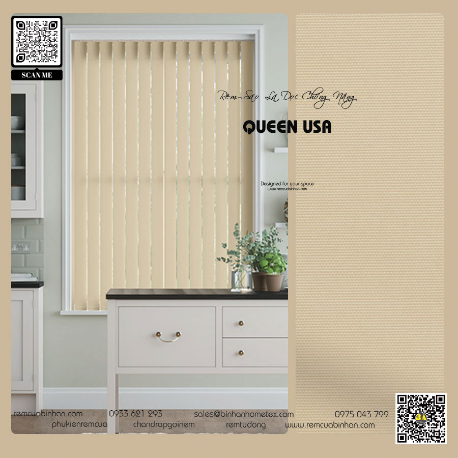 Rèm sáo đứng giá rẻ | Rèm cửa Bình An OFFICE