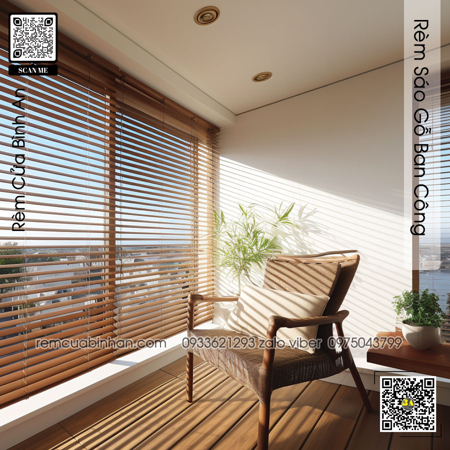 Rèm sáo gỗ ban công | Bình An - remcuabinhan.com