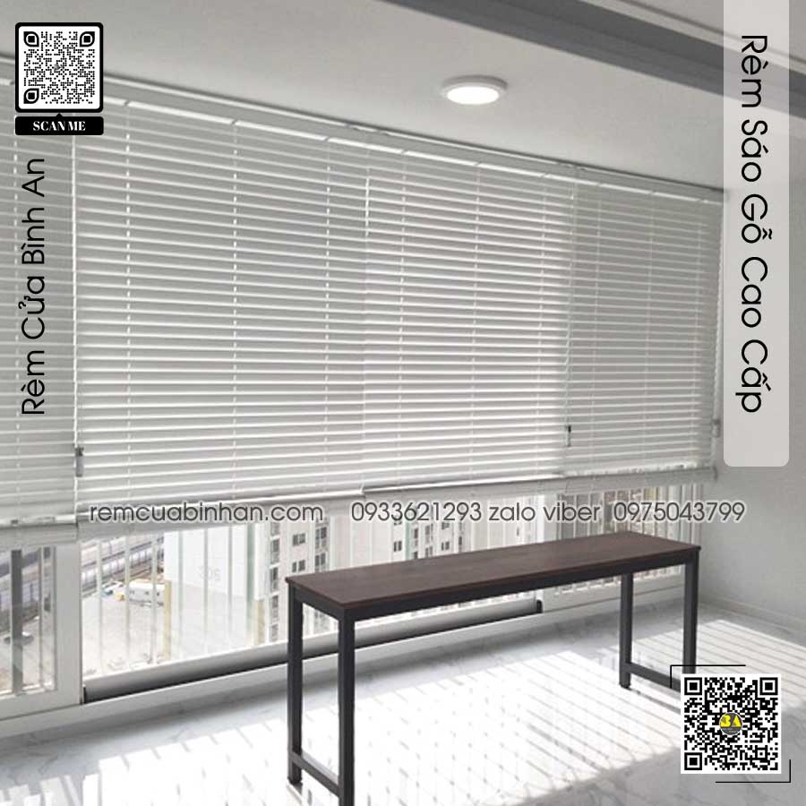 Rèm Sáo Gỗ Cao Cấp Bình An - Gỗ Hàn Quốc Trợ Lực