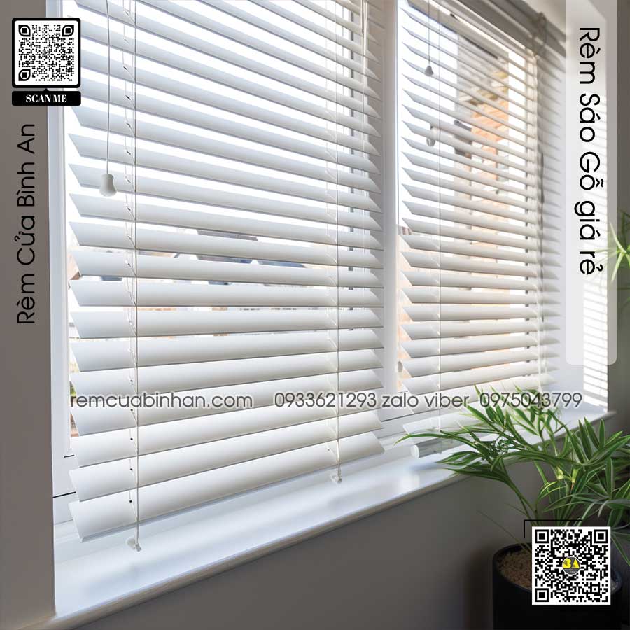 Rèm sáo gỗ giá rẻ - Mành gỗ tự nhiên đa dạng màu sắc - Bảo trì trọn đời