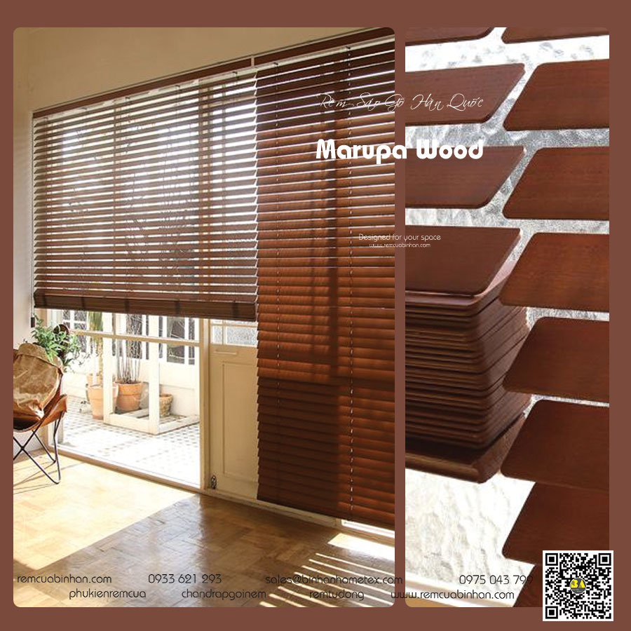 Rèm sáo gỗ marupa cao cấp - Chất lượng đỉnh cao