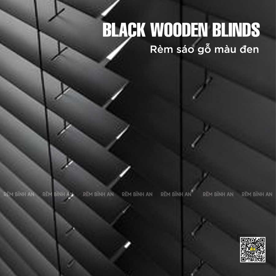 Rèm Sáo Gỗ Màu Đen – Điểm Nhấn Sang Trọng Cho Nội Thất Hiện Đại