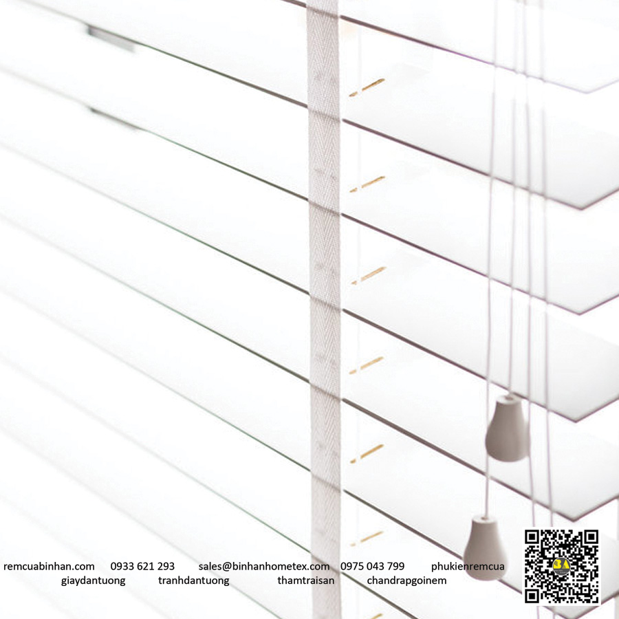 Rèm sáo gỗ màu trắng chất lượng cao | Giá rẻ nhất